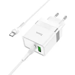 Зарядний пристрій Hoco N21 Extension speed charger set 30w USB + Type-C кабель