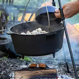 Казан з кришкою Bo-Camp Dutch Oven Cast Iron 31 cm / 5 L Чорний - мініатюра 4