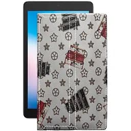 Чехол StatusCASE из экокожи для планшета Alcatel 3T 8 2020 Луи-Витон-белый