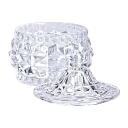 Цукорниця скляна Glass Jay з кришкою в східному стилі, ice flowers Yiwu HP-YH-3 - мініатюра 3