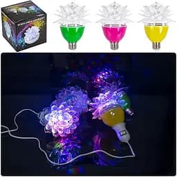 Лампа обертова Квітка, 13-78, зі світловими ефектами, LED, кольорова