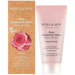 Зволожувальна глиняна маска Mary&May Rose Hyaluronic Hydra Wash off Pack 30 г (BT20223) - мініатюра 2