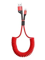 Кабель пружина Baseus Fish eye Spring USB - Type-c CATSR-09 красный
