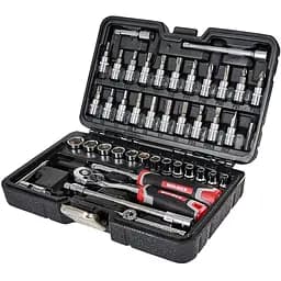 Набор головок торцевых Vitals Master с трещоткой 1/4'' 46 предметов (186167)