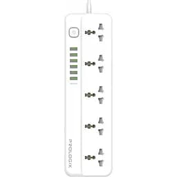 Power filtr 2.0м ProLogix Premium (PR-SC5614W) 5 розеток, 6 USB AUTO ID, білий