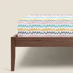 Дитяча постільна білизна в ліжечко WAVY LINES CS1, бірюзовий (WavyLinesColor_Rose_140) - мініатюра 6