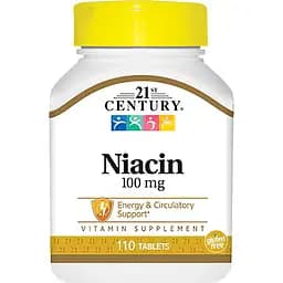 Витамины и минералы 21st Century Niacin 100 mg, 110 таблеток