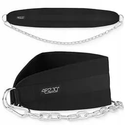 Пояс атлетический для отягощения 4FIZJO Dip Belt 100 см Black (P-5905973402262)