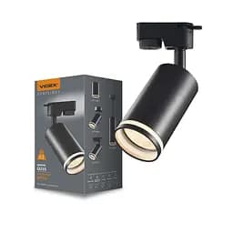 Світильник Videx GU10 SPF05C під лампу трековий чорний (VL-SPF05C-B) - мініатюра 2