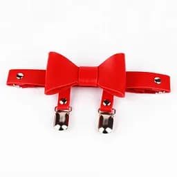 Гартер на 2 ноги з підв'язками для панчох і бантиком 2 шт Червоний