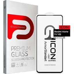Захисне скло ArmorStandart Full Icon Glass для Redmi Note 14 4G Black (ARM79673) [128139]