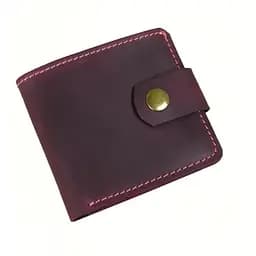 Кошелек GS кожаный бордовый