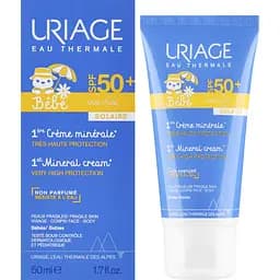 Уцінка. Сонцезахисний крем для обличчя Uriage Веве SPF50+ 1-й мінеральний 50 мл 