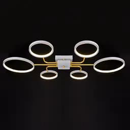 Люстра стельова Brille в зал LED 40W WW+NW+CW GY (BR-01 640C/6) - мініатюра 5