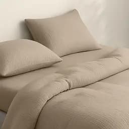 Комплект постільної білизни Cosas Beige Євро муслін магнолія (Muslin_050Beige_El-050Beige_200) - мініатюра 2