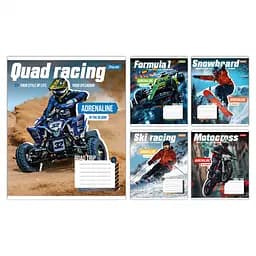 Зошити учнівські 18 аркушів лінія 1B Hobby, 25 шт. в упаковці