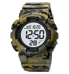 Чоловічий наручний спортивний годинник Skmei 2081 Камуфляж з білим