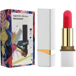 Міні-вібратор у вигляді помади білий