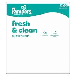 Дитячі вологі серветки Pampers Fresh Clean 1200 шт. - мініатюра 2