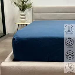 Простирадло Ecotton Super Soft SB-199 фланель на резинці Blue 180х200 см (24385) - мініатюра 2