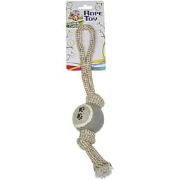 Игрушка для собак Croci Eco Канат грейфер мяч с ручкой 6х34 см