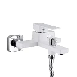 Змішувач для ванни Qtap Gemini (з душовим гарнітуром) QTGEM259CRW45683 Chrome/White Білий - мініатюра 3