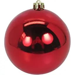 Новорічна куля Yes! Fun 15 cм червона глянець