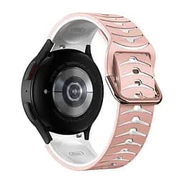 Браслет Scales для Samsung Galaxy Watch 5 - рожево-білий ширина кріплення 20мм силікон Watchbands (W18-3WB12317561) - мініатюра 2