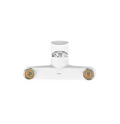 Змішувач для ванни Plamix CEZAR-009 EURO SET White, зі шлангом, лійкою та кронштейном (PM0692) - мініатюра 5