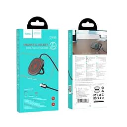Заряджання Qi з магнітним тримачем HOCO core magnetic holder CW35 15W чорне - мініатюра 4