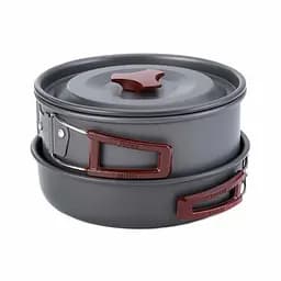 Набір посуду Naturehike 3-4 NH (2 каструлі + кришки + сковорода) carbon (NH15T203-G) - мініатюра 4