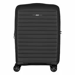 2E Валіза, Aero, поліпропілен, мала, 35/44 л, TSA, 4 колеса, EXP, чорна - мініатюра 2