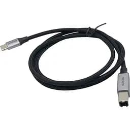 Кабель Ugreen US370 USB-C to USB-B 2.0m чорний [127972]