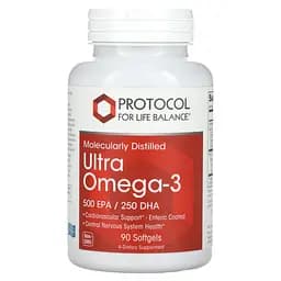 Омега-3 Ультра Protocol for Life Balance Ultra Omega-3 500 ЭПК/250 ДГК 90 гелевых капсул