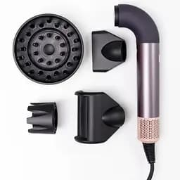 Фен-стайлер для волосся Super Hairdryer 1600 Вт 4 насадки, фіолетовий - мініатюра 5