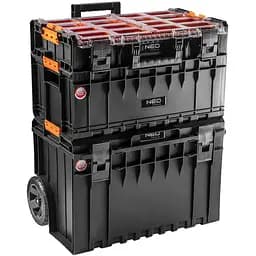 Модульная система NEO Tools на колесиках, 3 модуля (2 бокса + органайзер) 84-278