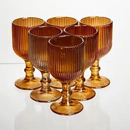 Набір чарок на ніжці 6 штук 50 мл для горілки наливки подарункові чарки скляні фігурні з декоративними вигинами Yiwu HP-19-206