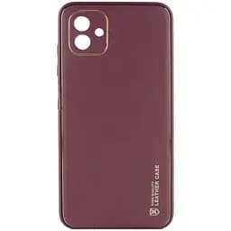 Чохол Epik шкіряний Xshield для Samsung Galaxy A05 Бордовий/Plum Red