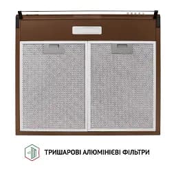 Витяжка плоска Perfelli PL 6144 Dark BR LED - мініатюра 7