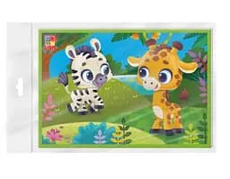 Игра развивающая Vladi Toys мягкие пазлы А5 Зебра и жираф, VT1104-21 (укр)