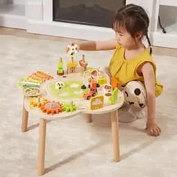 Дерев'яний розвиваючий столик Viga Toys Ферма (44657) - мініатюра 2