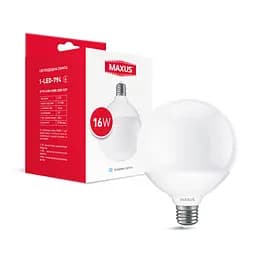 Лампа світлодіодна Maxus G110 16W 4100K 220V E27
