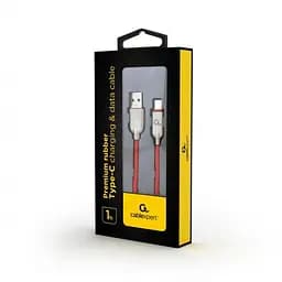 Кабель Cablexpert USB - USB Type-C V 2.0 (M/M), 2.1 А, премиум, 1 м, красный (CC-USB2R-AMCM-1M-R)