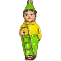 Ялинкова прикраса Санта Шоп Хлопчик з драбиною скло (4820001179903)