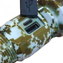Ручний акумуляторний ліхтар камуфляж з функцією Power Bank 1200 Lumen AK132M - мініатюра 5