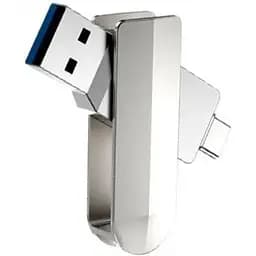 Флеш-накопитель USB-A/C Hoco UD10 Wise Type-C USB flash drive 32Gb серебристый