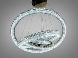 Підвісна LED-люстра Diasha MD6027/800+600+400S-gol для вітальні, зали та сходів, 270 W, 82 см, 17-35m2 - мініатюра 2