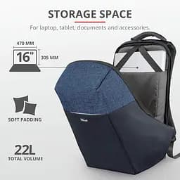 Рюкзак Nox Anti-theft 16" BLUE Trust teh0014648 - мініатюра 5