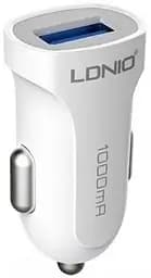 Автомобільний зарядний пристрій LDNIO DL-C17 Car charger 1USB 1A + Lightning cable White - мініатюра 2