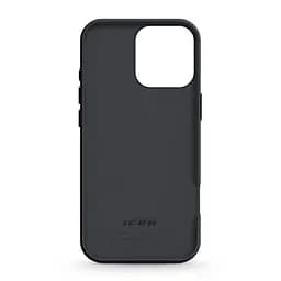 Силиконовый чехол для Apple iPhone 16 Pro, ICON2 Case, черный, противоударный, панель, защита всего корпуса, матовая поверхность Soft Touch, выступает над дисплеем, совместим с защитными стеклами и пленками, с микрофиброй, ArmorStandart (ARM78631) - мініатюра 2